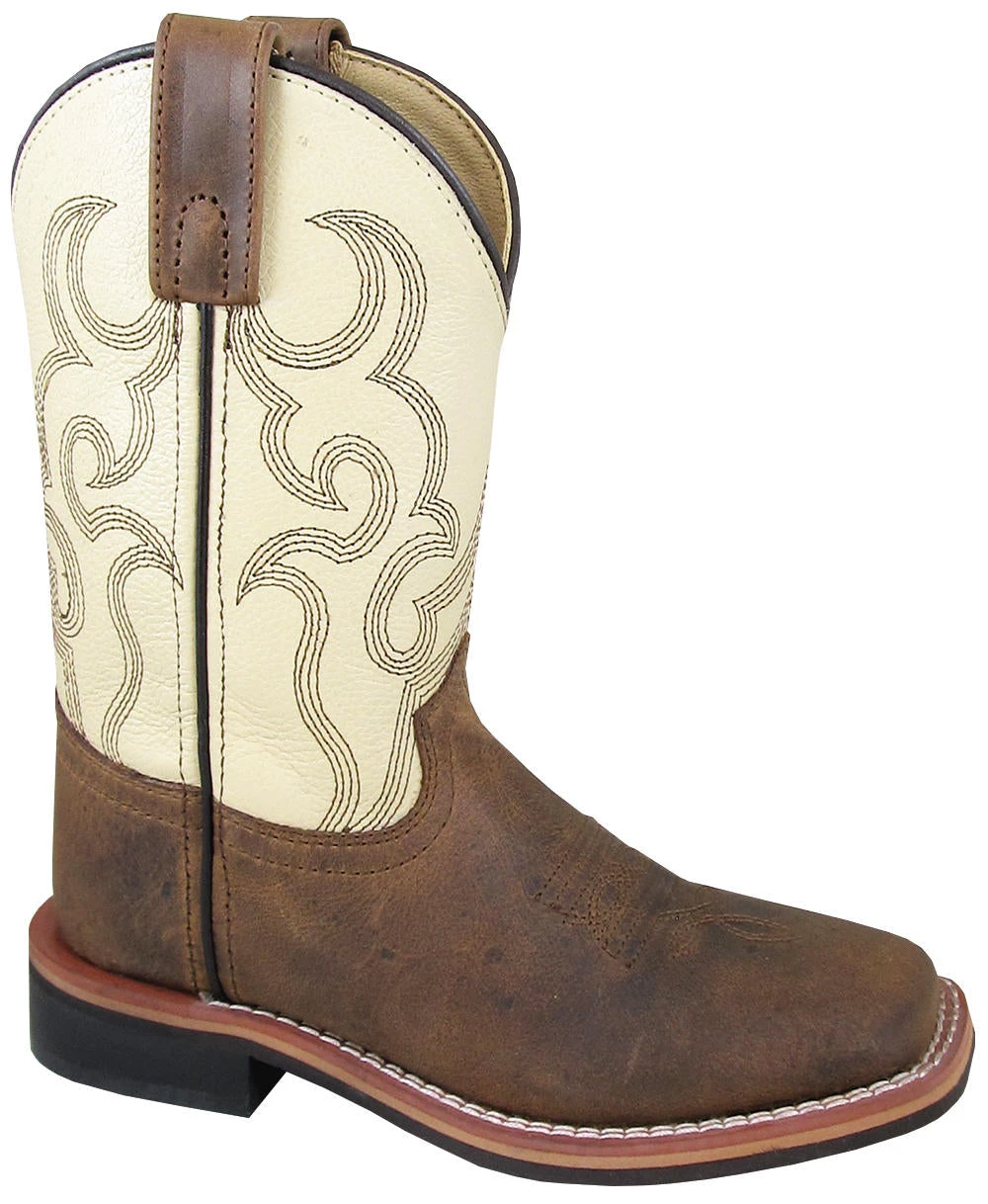 Youth Smoky Mountain 3705Y Brown/Cream Square Toe Boot (SHOP IN-STORES TOO) 3 Youth Smoky Mountain 3705Y Brown/Cream Square Toe Boot (SHOP IN-STORES TOO)