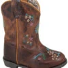 Toddler Smoky Mountain 3831T Florence Brown Floral Design Round Toe With Zipper Boot (SHOP IN-STORE TOO)