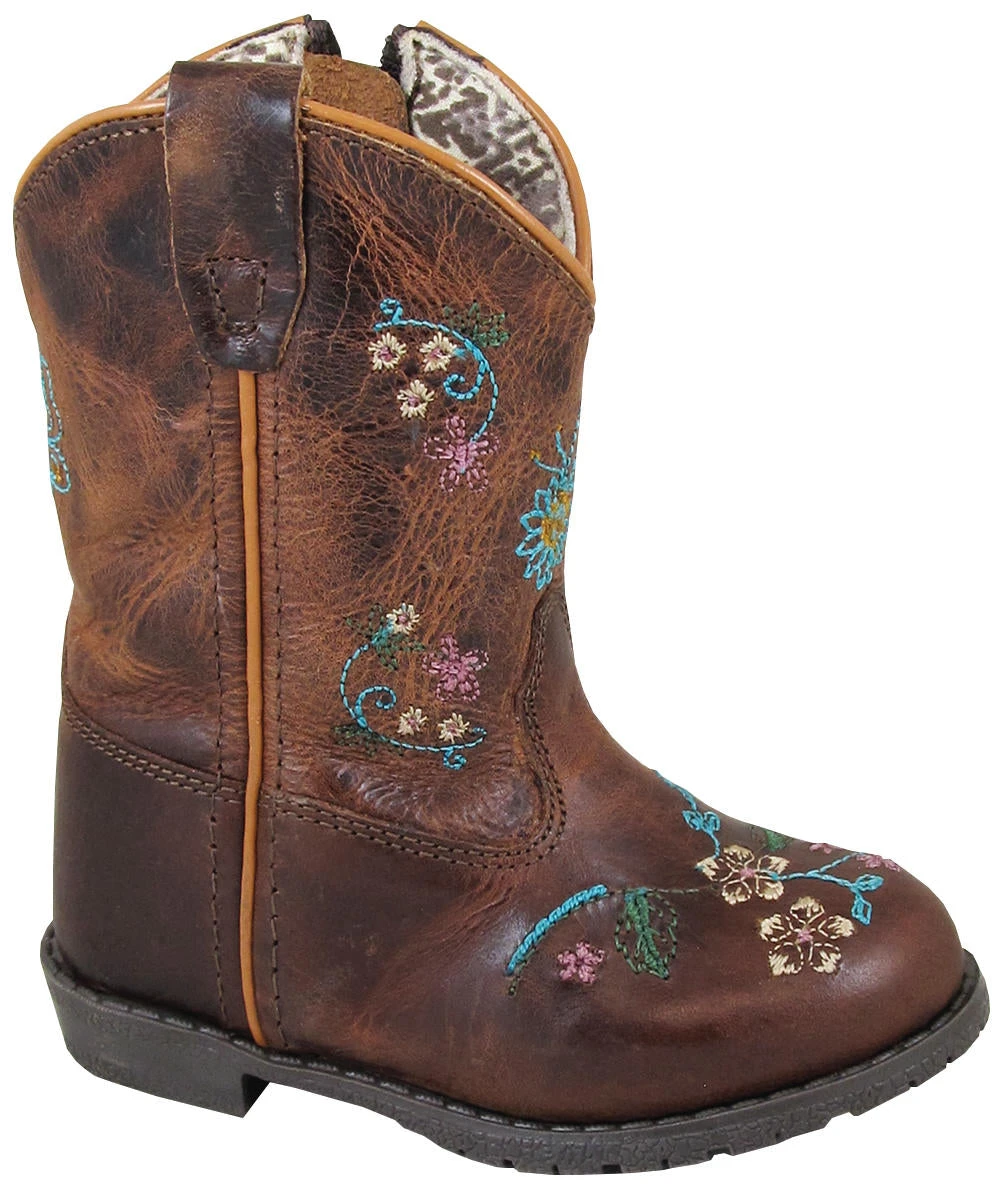 Toddler Smoky Mountain 3831T Florence Brown Floral Design Round Toe With Zipper Boot (SHOP IN-STORE TOO) 3 Toddler Smoky Mountain 3831T Florence Brown Floral Design Round Toe With Zipper Boot (SHOP IN-STORE TOO)