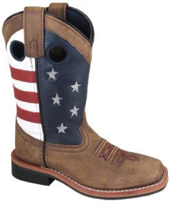 Youth Smoky Mountain 3880Y Stars And Stripes Square Toe Boot (SHOP IN-STORES TOO)