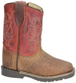 Toddler Smoky Mountain 3919T Brown/Burnt Apple With Zipper Square Toe Boot (SHOP IN-STORES TOO)