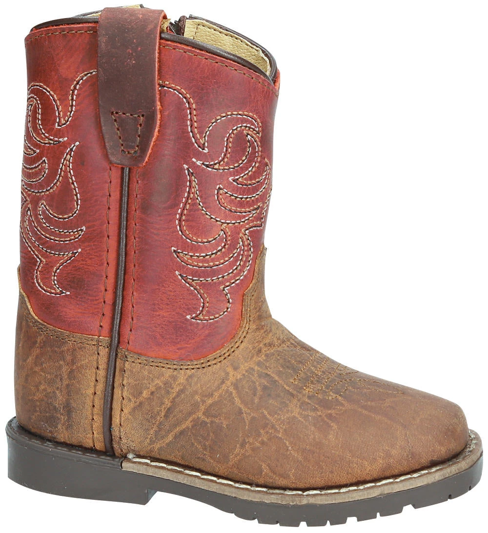 Toddler Smoky Mountain 3919T Brown/Burnt Apple With Zipper Square Toe Boot (SHOP IN-STORES TOO) 3 Toddler Smoky Mountain 3919T Brown/Burnt Apple With Zipper Square Toe Boot (SHOP IN-STORES TOO)