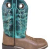 Women's Smoky Mountain 6223 10" Tracie Tan With Turquoise Top Wide Square Toe Boot 1 Women's Smoky Mountain 6223 10" Tracie Tan With Turquoise Top Wide Square Toe Boot -Western Cowboy Clothing SMB 6223 BDTQ big fe60db0a 84ea 4c46 880f 7fac3afa543a