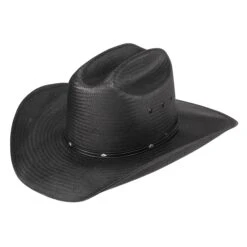 Stetson SSBLLK-694007 Bullock Eyelets Black Straw Hat (SHOP IN-STORES TOO)