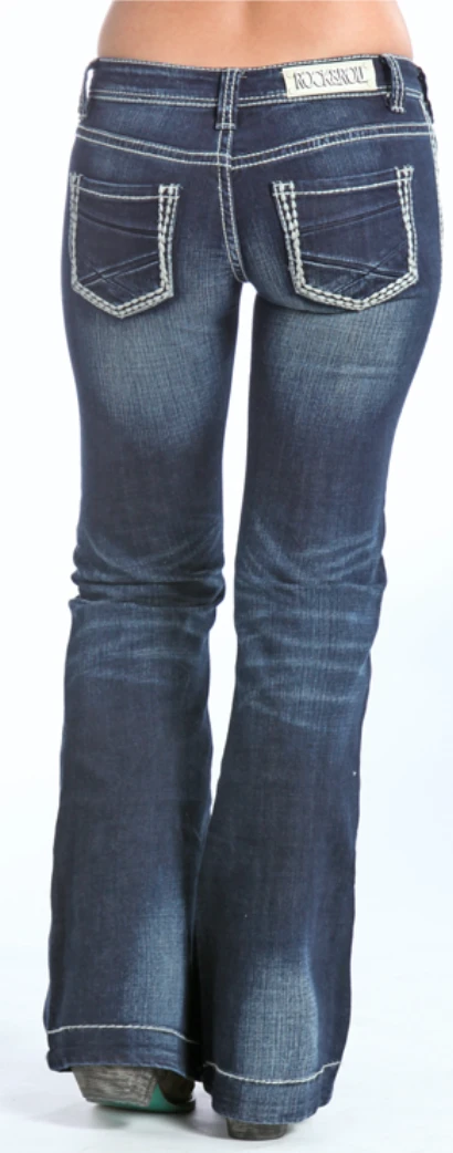 Women's Panhandle Rock & Roll W8-5640 Junior Low Rise Trouser Jean 3 Women's Panhandle Rock & Roll W8-5640 Junior Low Rise Trouser Jean