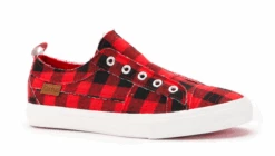 Women's Corkys 51-0121-RPLDL Babalu Red Plaid Slip-on Shoe