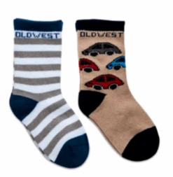 Old West C10005 Boys Socks Multi (2 Pack With One Of Each Design Pictured)