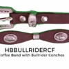 Top Notch Accessories HBBULLRIDERCF Coffee Bullrider Hat Band Coffee Band With Bullrider Conchos