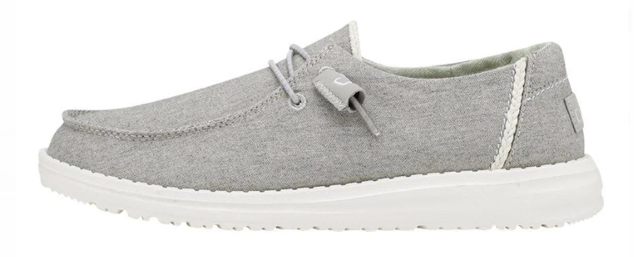 Women's Hey Dude 121413327 Wendy Chambray Braid Grey Shoe *CLOSEOUT* 5 Women's Hey Dude 121413327 Wendy Chambray Braid Grey Shoe *CLOSEOUT* - Image 3