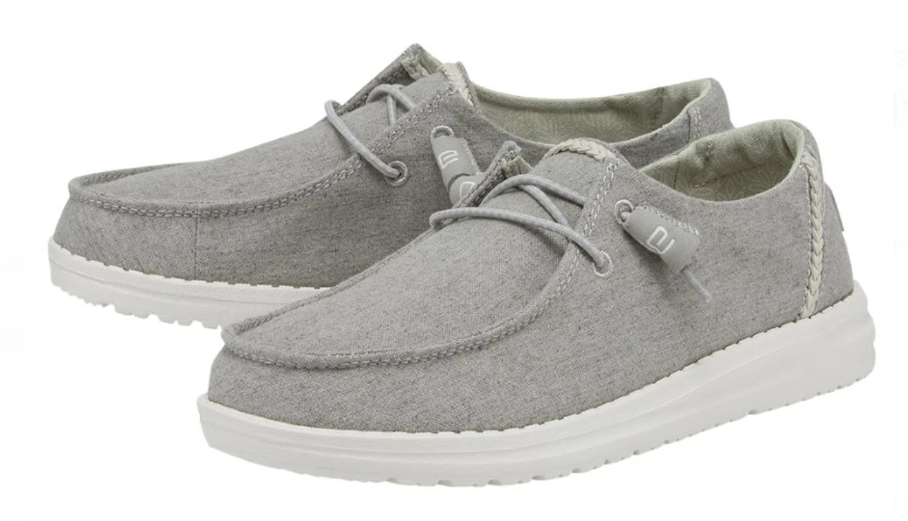 Women's Hey Dude 121413327 Wendy Chambray Braid Grey Shoe *CLOSEOUT* 4 Women's Hey Dude 121413327 Wendy Chambray Braid Grey Shoe *CLOSEOUT* - Image 2