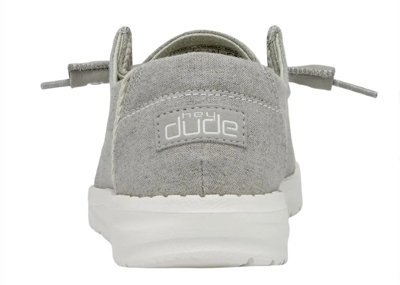 Women's Hey Dude 121413327 Wendy Chambray Braid Grey Shoe *CLOSEOUT* 7 Women's Hey Dude 121413327 Wendy Chambray Braid Grey Shoe *CLOSEOUT* - Image 5