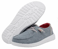 Women's Hey Dude 121415704 Wendy Chambray Braid Indigo Shoe *CLOSEOUT*