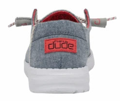 Women's Hey Dude 121415704 Wendy Chambray Braid Indigo Shoe *CLOSEOUT* -Western Cowboy Clothing ScreenShot2022 06 21at6.25.52PM