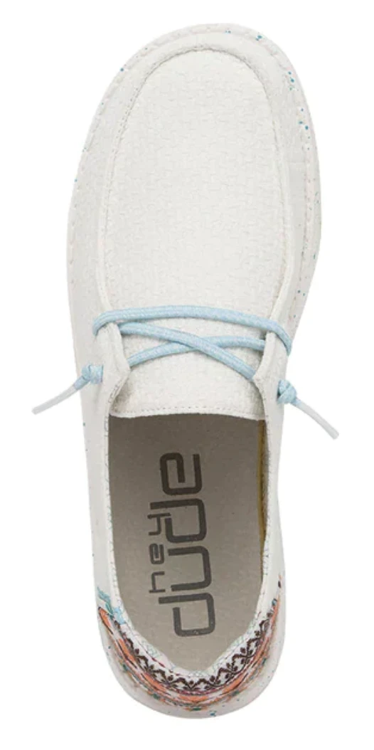 Women's Hey Dude 121410204 Wendy White Aztec Shoe 8 Women's Hey Dude 121410204 Wendy White Aztec Shoe - Image 6