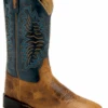Old West BSM1897 9" Burnt Brown/Cactus Navy Top Wide Square Toe Boot -Western Cowboy Clothing ScreenShot2022 06 22at6.16.03PM