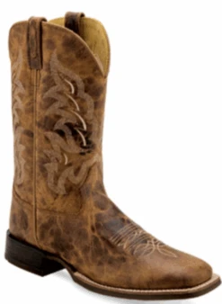 Old West BSM1900 9" Burnt Tan Wide Square Toe Boot