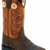 Children's Old West BSC1961 Dark Brown Bullhide/Burnt Mustard Top Wide Square Toe Boot 1 Children's Old West BSC1961 Dark Brown Bullhide/Burnt Mustard Top Wide Square Toe Boot -Western Cowboy Clothing ScreenShot2022 06 22at6.52.15PM