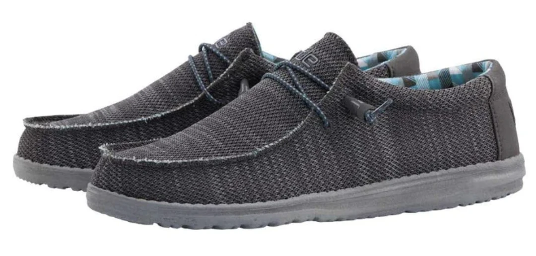 Men's Hey Dude 110354000 Wally Sox Charcoal Shoe 4 Men's Hey Dude 110354000 Wally Sox Charcoal Shoe - Image 2