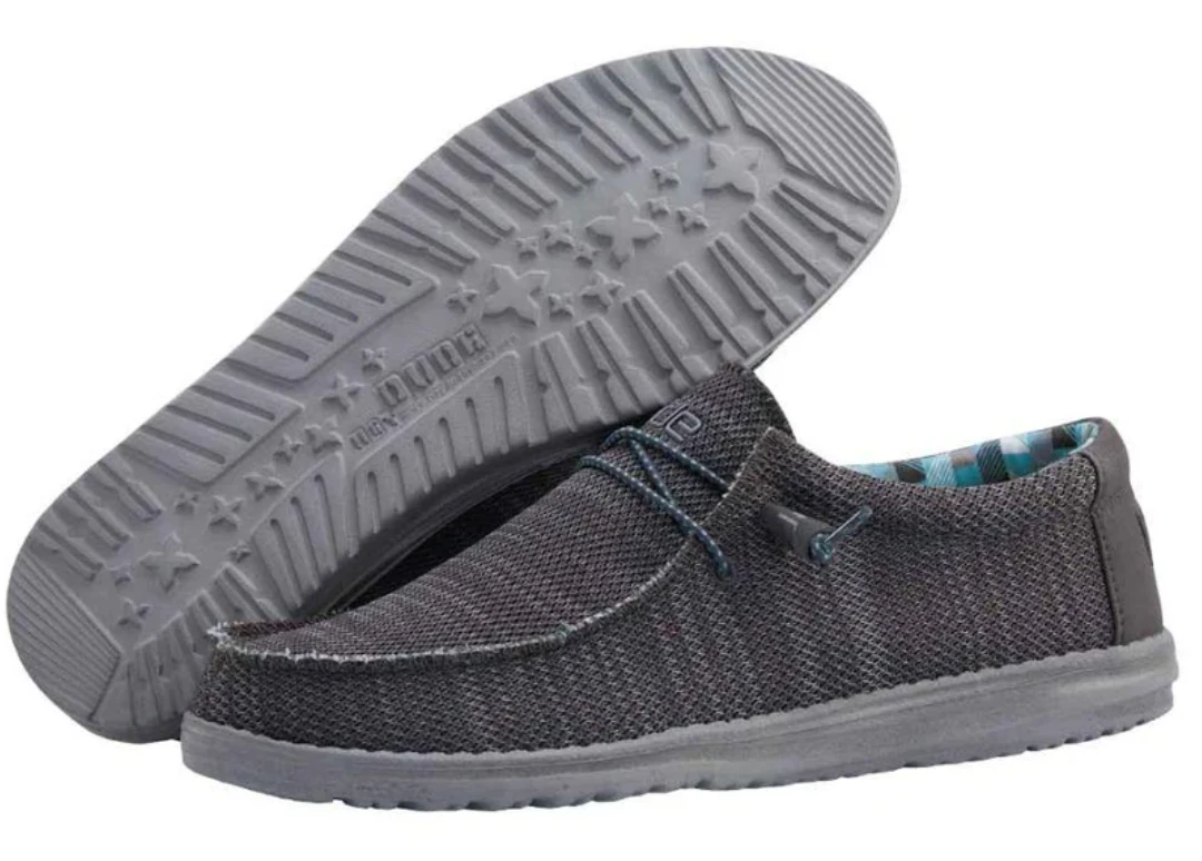 Men's Hey Dude 110354000 Wally Sox Charcoal Shoe 3 Men's Hey Dude 110354000 Wally Sox Charcoal Shoe