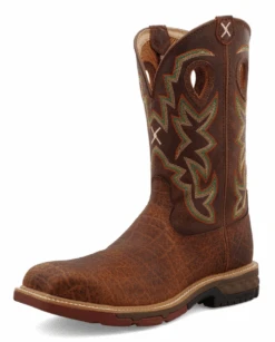 Twisted X MXBN001 Men's 12" Nano Compostite Toe Western Work Boot With Cellstretch®