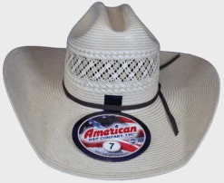 American 1011 Rancher Crease Crown & 4 1/4" Rancher Crease Brim Drilex Sweatband Straw Hat