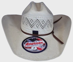American 6600 Rancher Crease Crown 4 1/4" Rancher Crease Brim Drilex Sweatband Straw Hat