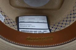 American 7300 Up North Crown 4 1/4" Cool Hand Luke Brim Leather Sweatband Straw Hat -Western Cowboy Clothing ScreenShot2023 04 17at9.42.12AM
