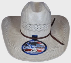 American TC8810 Minnick Crown 4 1/4" Cool Hand Luke Brim Drilex Sweatband Straw Hat