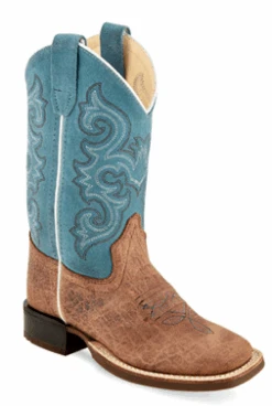 Children's Old West BSC1944 Brown Square Toe Boot