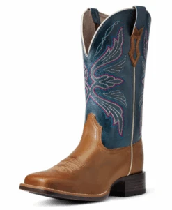Women's Ariat 10040349 Edgewood Almond Buff/Baby Blue Eyes Western Boot