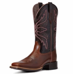 Women's Ariat 10040350 Edgewood Dark Luggage/Bitter Chocolate Western Boot