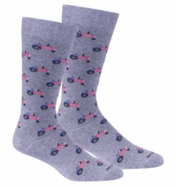 Brown Dog 99-18961 Farm America LT. Grey Heather Sock (Single Pair) MADE IN USA