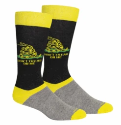 Brown Dog 99-18971 Don't Tread On Me Black Sock (Single Pair) MADE IN USA