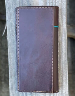 Top Notch Accessories 60202-3CF Coffee Praying Cowboy W/Turquoise Inlay Wallet -Western Cowboy Clothing TAllCFTQBack