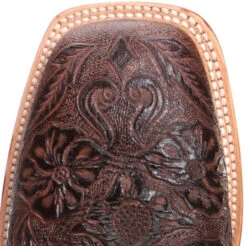 Women's Tanner Mark TML201759 Brown Hand Tooled Wide Square Toe Boot (SHOP IN-STORE) -Western Cowboy Clothing TML201759 3