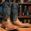 Men's Tanner Mark TM207031 Cognac Print Caiman Belly Square Toe Boot 2 Men's Tanner Mark TM207031 Cognac Print Caiman Belly Square Toe Boot -Western Cowboy Clothing TannerMarkTM207031