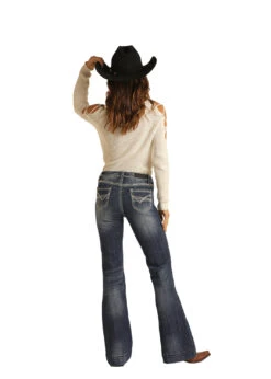 Women's Panhandle Rock & Roll W8M9516 Mid Rise Trouser Jean