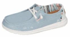 Women's Hey Dude 121412412 Wendy Boho Light Denim Shoe -Western Cowboy Clothing WENDY5