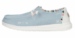 Women's Hey Dude 121412412 Wendy Boho Light Denim Shoe -Western Cowboy Clothing WENDY6