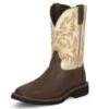 Justin WK4683 11" Copper Kettle Cowhide With Titanium White Top Wide Square Toe -Western Cowboy Clothing WK4683 profile