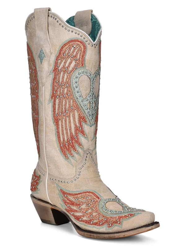 Corral Boots Women's Corral A4236 13" Heart & Wings Snip Toe (SHOP IN-STORES TOO) 7 Corral Boots Women's Corral A4236 13" Heart & Wings Snip Toe (SHOP IN-STORES TOO) - Image 5
