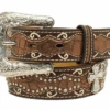 Girls Ariat A1302802 Brown Belt With Cross Concho -Western Cowboy Clothing ariat 894c7444 8006 4ad5 a531 559a49a4d65c