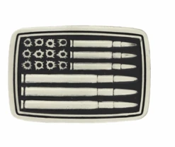 Montana Silversmiths A709P Silver Bullet Flag Attitude Buckle