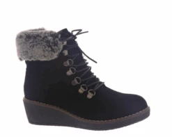 Corkys 80-9951-BLCK FOX BAY Black Wedge Fur Boot