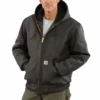 Carhartt J140-GVL Gravel Duck Quilted Flannel-Lined Active Jacket (Up To 3XL Tall) 1 Carhartt J140-GVL Gravel Duck Quilted Flannel-Lined Active Jacket (Up To 3XL Tall) -Western Cowboy Clothing car1