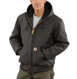 Carhartt J140-GVL Gravel Duck Quilted Flannel-Lined Active Jacket (Up To 3XL Tall)