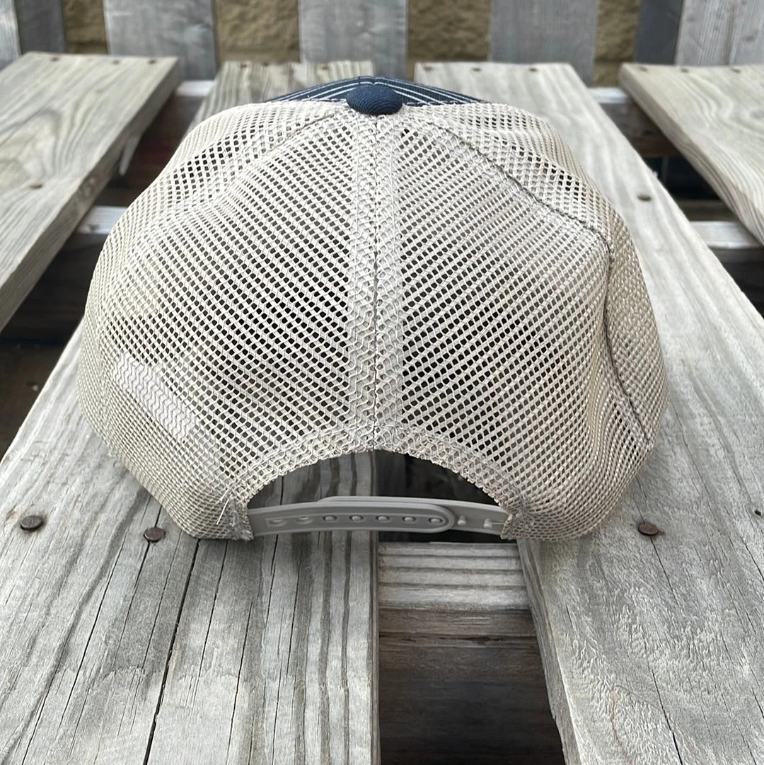 Cambridge Serape Cactus Stripes Navy/Grey Snap Back Trucker Cap 6 Cambridge Serape Cactus Stripes Navy/Grey Snap Back Trucker Cap - Image 4