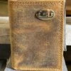 Zep Pro IWT2VINT-LSU Louisiana State University Tigers Vintage Brown “Crazy Horse” Leather Tri-fold Wallet -Western Cowboy Clothing image 05c51133 3373 4af1 929a 4f35bc5e90a4