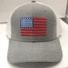 American Flag Embroidered HW-AF-HWH Heather Grey/White Snap Back Trucker Cap -Western Cowboy Clothing image 0fb3e448 eb85 45fe 90c3 2a4dc0768d5c