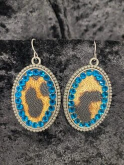 Animal Print Earring W/Crystal Accent ERZ190525-22